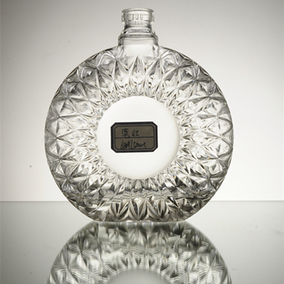 Garrafa de vidro de 500 ml para bebidas de luxo de cortiça tipo Super Flint