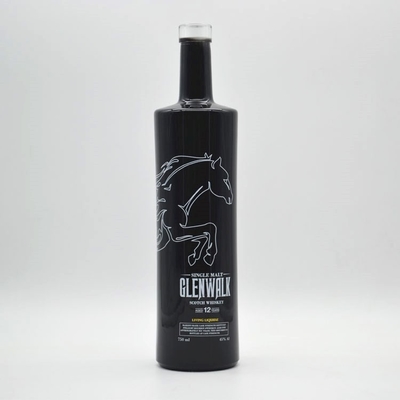 1L 750ml garrafa de vidro transparente para Vodka Gin Whisky Tequila Forma personalizada