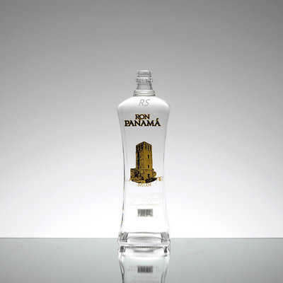 Cristal Branco 500ml 700ml 750ml Super Flint Vidro Vazio Rum Limpo Garrafa de Liquor Designer