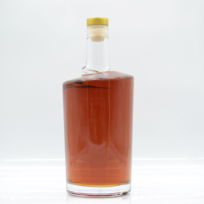 1L 750ml garrafa de vidro transparente para Vodka Gin Whisky Tequila Forma personalizada