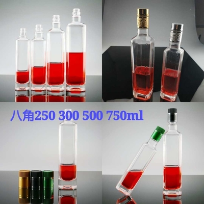 Garrafas de bebidas alcoólicas para vodka, uísque e rum em 100 ml/750 ml de capacidade