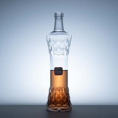 1 Litro de Whiskey Vidro de Vodka Garrafa de Espiritismo Vazio Garrafa de Espiritismo 375ml 500ml 750ml com tampa de cortiça