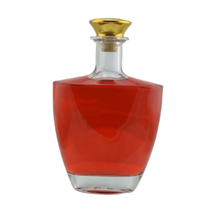 Óleo de oliva branco Tequila Uísque Álcool Vodka Liquor em forma de V Garrafa com tampa de parafuso