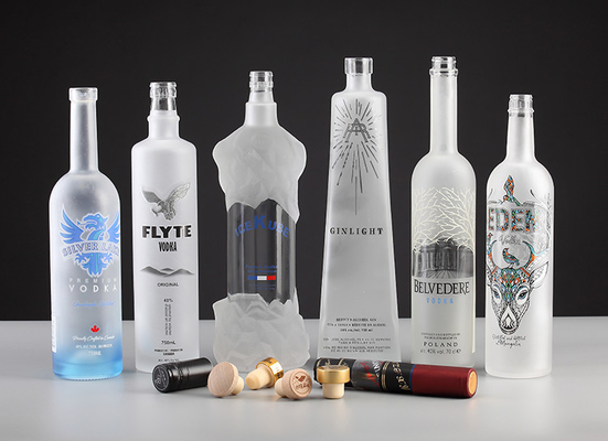 Bebidas industriais 500 ml 750 ml 1 litro garrafas de vidro para vinho licor vodka espirituoso