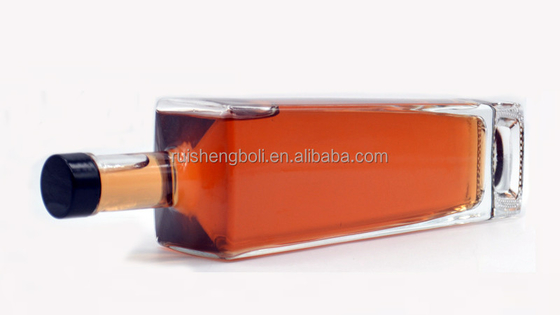 Design personalizado garrafa de vidro transparente para azeite 750ml 500ml vodka gin licor reciclável