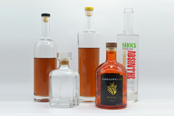 Super Flint Custom Logo 100ml 350ml 550ml 750ml Garrafa de vidro para Tequila Vodka Whisky