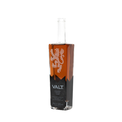 Bebidas Industriais High End Quadrado Esculpido Liquor Tequila Boston Garrafa de vidro com tampa