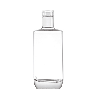 500 ml 700 ml 750 ml garrafa de vodka quadrada em material de vidro super flint para água mineral