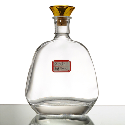 Garrafa de vidro de 750 ml de Brandy Spirit com Decal/Tipografia/Pintura/Frost