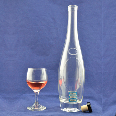 Material do colarinho Super Flint Material 700 ml Vazio Alcool Límpido Rum Whisky Spirit Vodka Garrafa de vidro para Liquor