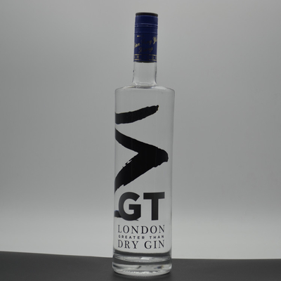 Impressão de tela de ombro redonda personalizada Garrafa de vidro branco congelado para 750 ml de vodka alcoólica