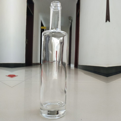 Super Flint Glass Collar Redondo 700ml Garrafa de Cortiça Garrafa de Gin Limpa para Amantes da Vodka