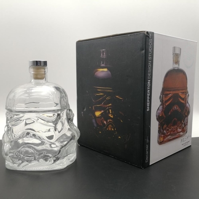 Decal Superficie Handling Custom Design 750ml garrafa de vidro para licor whisky gin vodka