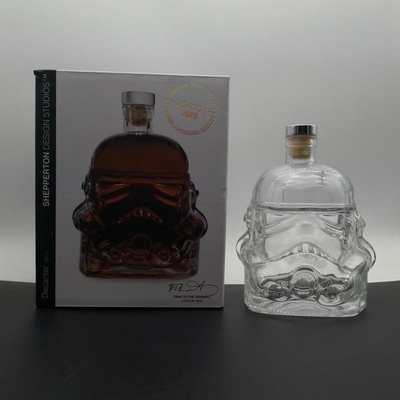 Decal Superficie Handling Custom Design 750ml garrafa de vidro para licor whisky gin vodka