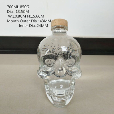Decal Superficie Handling Custom Design 750ml garrafa de vidro para licor whisky gin vodka