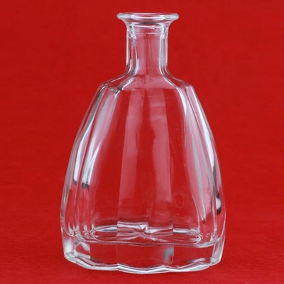 750 ml de Brandy Whiskey Gin Garrafa de vidro com material Super Flint e Design personalizado