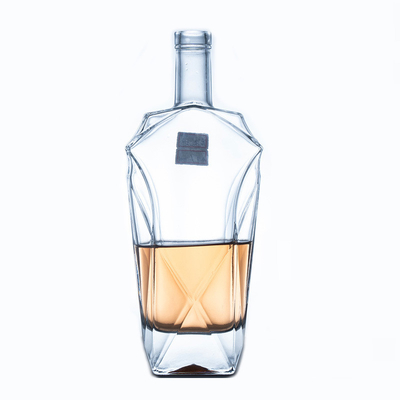 OEM/ODM aceitável Super Flint Material garrafa de vidro para licor personalizado