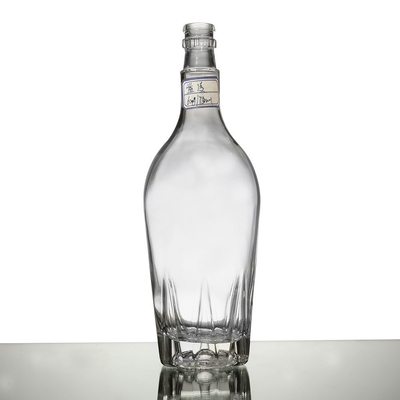 Garrafa de vidro vazia personalizada para álcool uísque vodka 700ml 750ml 500ml 1000ml