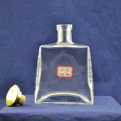 500 ml de material do colarinho Garrafa de vidro para gin Whisky Spirits Vodka Brandy Liquor FOB