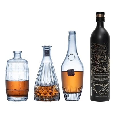 500 ml 700 ml 750 ml Bulk Whisky Vazio Rum Brandy Drink Glass Liquor Bottles para Vinho