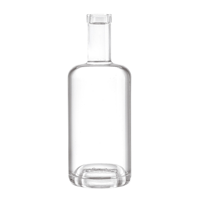 Garrafas de vidro de 750 ml vazias de vodka gin com cortiça de vidro de super-fritura