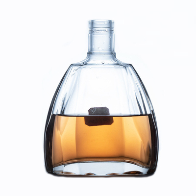 Custom 750ml Liquor Spirit Brandy Garrafa de Vidro Fancy Transparente 700ml Álcool Vazio
