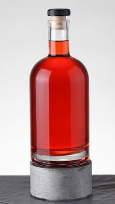 Material de vidro Super Flint Garrafa de vidro de brandy para licor personalizado 700ml