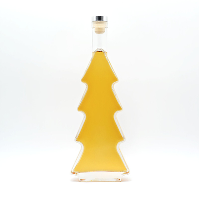 Super Flint Glass Custom Árvore de Natal Forma garrafa de bebidas alcoólicas 500ml 700ml 750ml