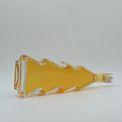 Super Flint Glass Custom Árvore de Natal Forma garrafa de bebidas alcoólicas 500ml 700ml 750ml
