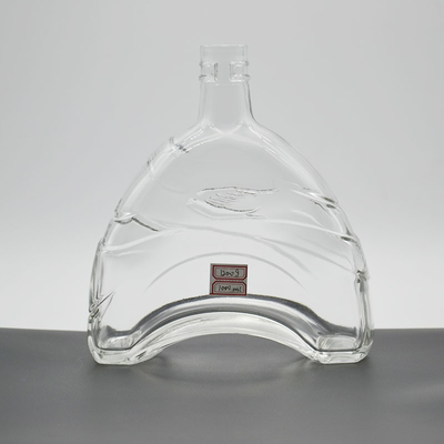 750 ml de garrafas de álcool personalizadas de material de vidro Super Flint Garrafa de vidro de brandy com cortiça