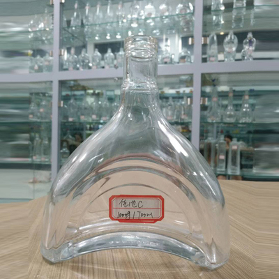 Super Flint Hot Stamping 500ml 700ml 750ml Liquor Brandy Garrafa de vidro OEM