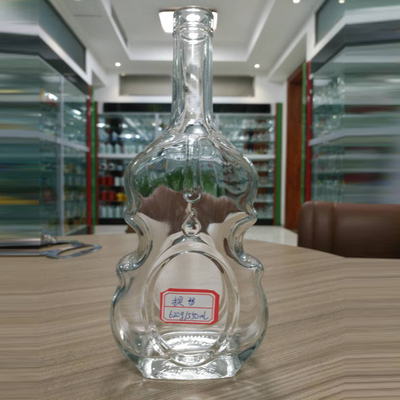 Super Flint Hot Stamping 500ml 700ml 750ml Liquor Brandy Garrafa de vidro OEM