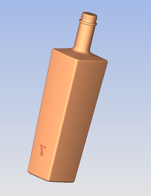 500 ml 700 ml 750 ml garrafa de vidro quadrada de 1 l, feita de material branco cristalino para bebidas espirituosas