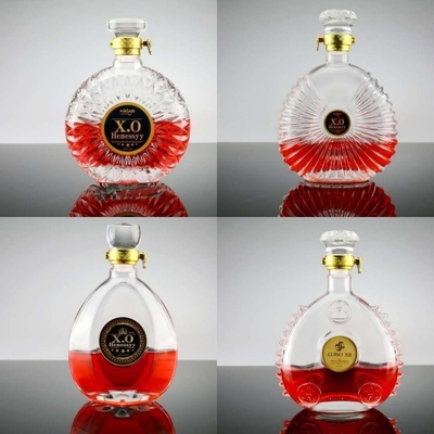 Garrafas de vinho de vidro Super Flint de 200 ml, 375 ml, 500 ml e 750 ml com vedação de cortiça
