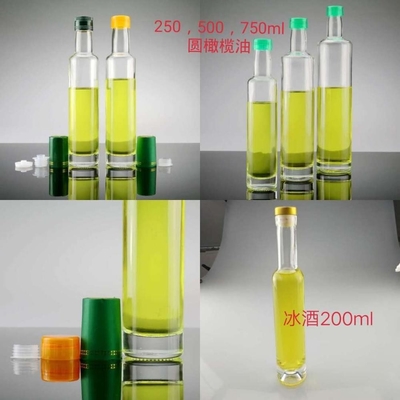 Garrafas de vinho de vidro Super Flint de 200 ml, 375 ml, 500 ml e 750 ml com vedação de cortiça