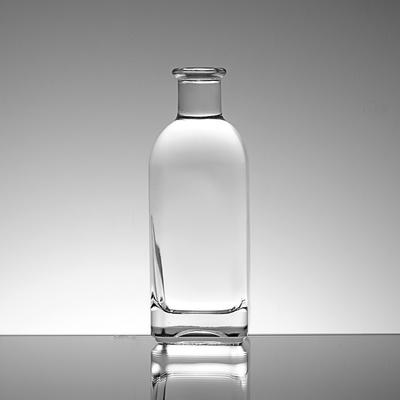Design personalizado Garrafas de vidro de âmbar cinza 375ml 500ml 750ml para Vodka Gin Liquor Spirits