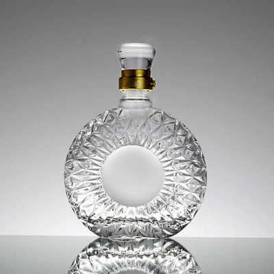 Garantia do Comércio Material de vidro de pedra alta 750ml garrafa de vodka clara para grande evento