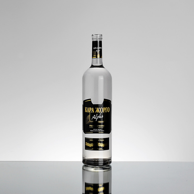 Garantia do Comércio Material de vidro de pedra alta 750ml garrafa de vodka clara para grande evento