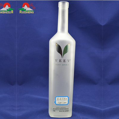 Impressão de tela de decalco Garrafa de vodka de cortiça congelada 500ml 750ml 1L garrafa de vidro para vodka