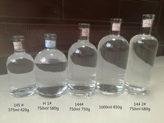 Europa e Estados Unidos Super Flint Glass Vazio Cristal Glaçado Vodka Whisky Liquor Garrafas de vidro