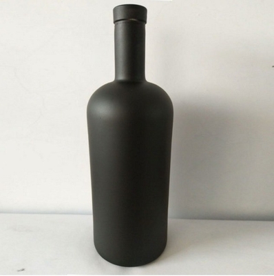 XO/Brandy/Whiskey/Vodka Garrafa de vidro cristalina branca com manuseio de superfície de decal