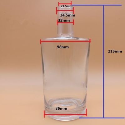 Garrafas de vidro de whisky de 750 ml de capacidade Vidro com tampas Outro estampamento a quente por processo profundo