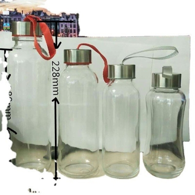 FOB Termos Super Flint Garrafa de Água de Vidro com rolha e superfície decal 750ml 1000ml