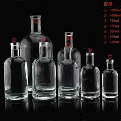 Garrafa de vidro de cortiça para a indústria de bebidas no México Tequila Vodka e uísque
