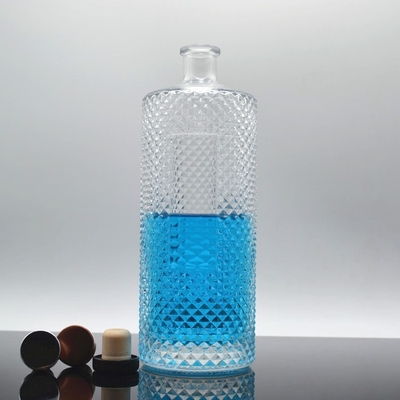Garrafa de vidro quadrada de tequila gravável colorida para bebidas alcoólicas quentes 500 ml