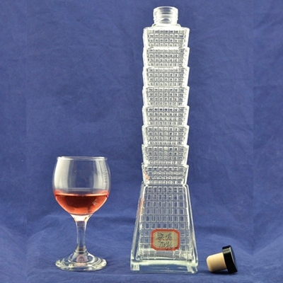 Imposto de amostragem grátis Garrafas de gin de vidro para álcool/liquor Garrafa de vidro vazia