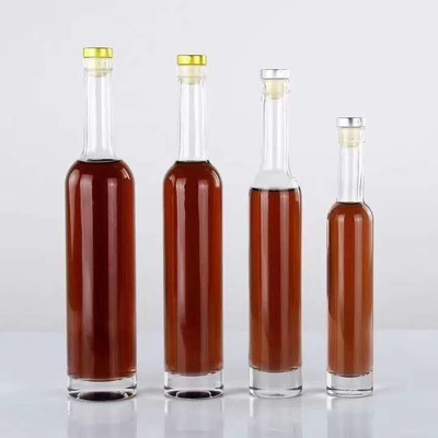 Forma personalizada Gravação interna Garrafa clara de 200 ml 375 ml para Vodka Tequila Rum