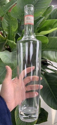 Forma personalizada Gravação interna Garrafa clara de 200 ml 375 ml para Vodka Tequila Rum