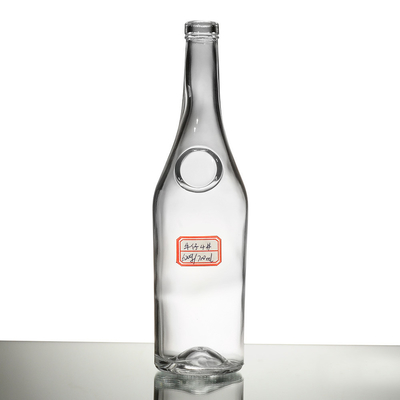 Super material de vidro de pedra Poligono de forma única Garrafa de vidro para Gin de Espírito Vodka Ideal