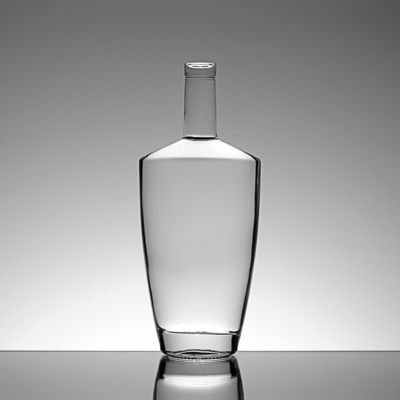 Super Flint Glass 375ml 500ml 700ml Garrafas para Vodka Gin Whisky Rum Brandy Venda a granel